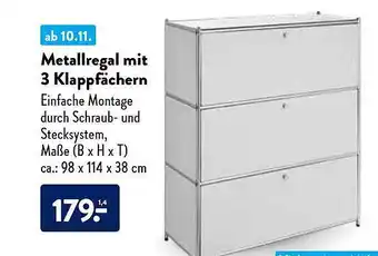 Aldi Süd Metallregal mit 3 klappfächern Angebot