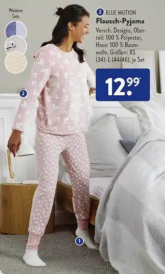 Aldi Süd Blue motion flausch-pyjama Angebot