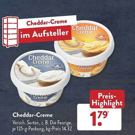 Cheddarcreme Angebot bei Aldi Süd