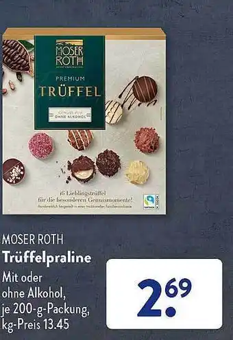 Aldi Süd Moser roth trüffelpraline Angebot