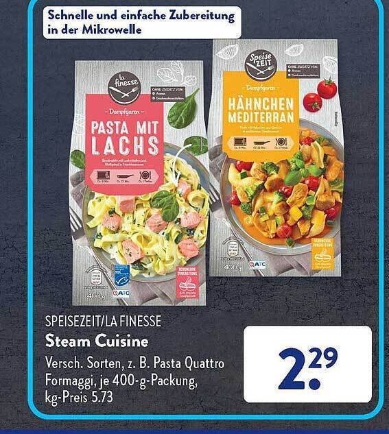Speisezeit oder la finesse steam cuisine Angebot bei Aldi Süd