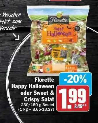 Hit Florette happy halloween oder sweet & crispy salat Angebot