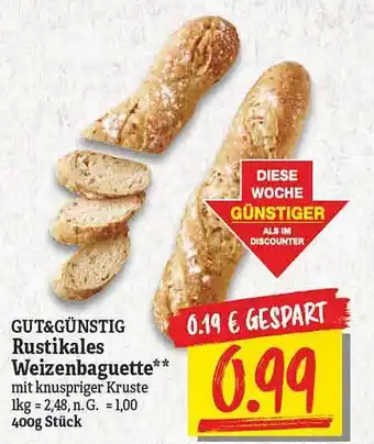 NP Discount Gut & günstig rustikales weizenbaguette Angebot