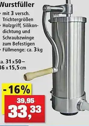 Thomas Philipps Wurstfüller Angebot