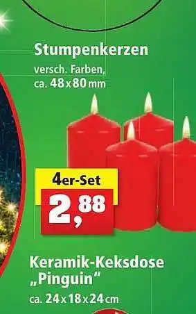 Thomas Philipps Stumpenkerzen, keramik-keksdose „pinguin“ Angebot