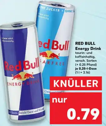 Kaufland Red Bull Energy Drink 0,25 L Dose Angebot