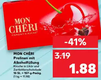 Kaufland Mon Chéri Pralinen mit Alkoholfüllung 157 g Packg. Angebot