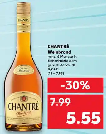 Kaufland Chantré Weinbrand 0,7 L-Fl. Angebot