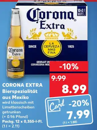 Kaufland Corona Extra Bierspezialität aus Mexiko Ka. 12 x 0,355 L-Fl. Angebot