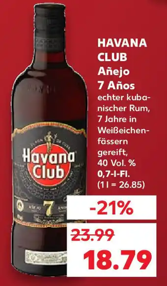 Kaufland Havana Club Añejo 7 Años 0,7 L Fl. Angebot