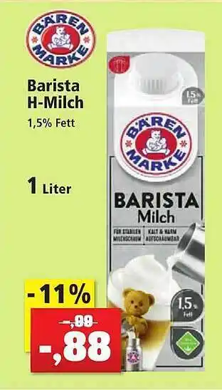 Thomas Philipps Baren marke barista h-milch Angebot