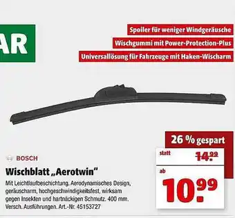 Floraland Bosch wischblatt „aerotwin“ Angebot