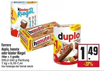 Kupsch Ferrero duplo, hanuta oder kinder riegel Angebot