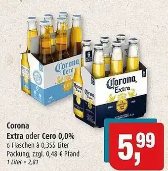 Markant Markt Corona extra oder cero 0,0% Angebot