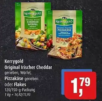 Markant Markt Kerrygold original irischer cheddar pizzakäse oder flakes Angebot