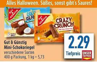 diska Gut & günstig mini-schokoriegel Angebot