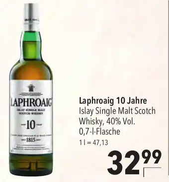 CITTI Markt Laphroaig 10 Jahre Islay Single Malt Scotch Whisky 0,7 L Flasche Angebot