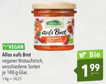 CITTI Markt Allos aufs Brot 140 g Glas Angebot