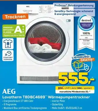 Euronics AEG Lavatherm T8DBC4689 Wärmepumpentrockner Angebot