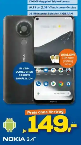 Euronics Nokia 3,4 Angebot