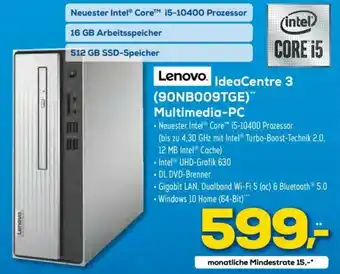 Euronics Lenovo IdeaCentre 3 (90NB009TGE) Multimedia PC Angebot