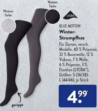 Aldi Süd Blue Motion Winter Strumpfhose Angebot