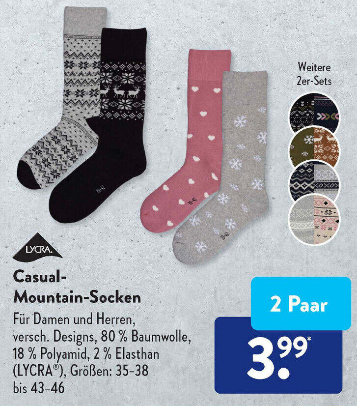 Casual Mountain Socken Angebot bei Aldi Süd