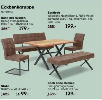 Sommerlad Eckbankgruppe Bank mit Rücken, Esstisch oder Stuhl Angebot