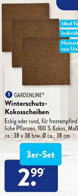 Aldi Süd Gardenline Winterschutz Kokosscheiben Angebot