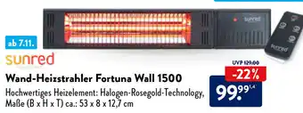 Aldi Süd Sunred Wand Heizstrahler Fortuna Wall 1500 Angebot