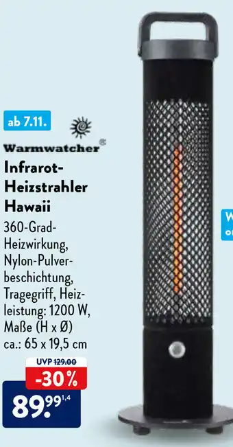 Aldi Süd Warmwatcher Infrarot Heizstrahler Hawaii Angebot