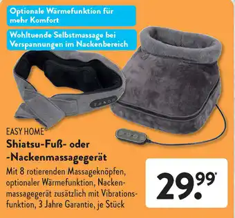 Aldi Süd Easy Home Shiatsu Fuß oder Nackenmassagegerät Angebot