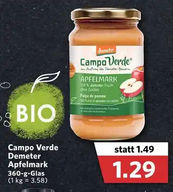 Combi Campo Verde Demeter Apfelmark 360g Angebot