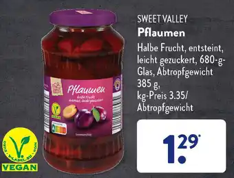 Aldi Süd Sweet Valley Pflaumen 680 g Glas Angebot