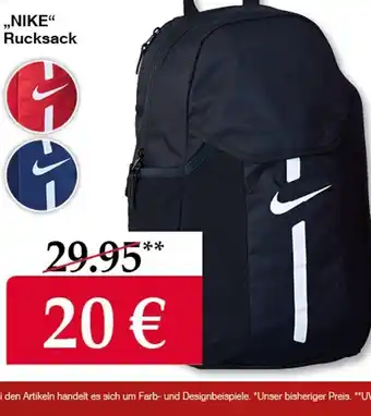 Woolworth Nike Rucksack Angebot