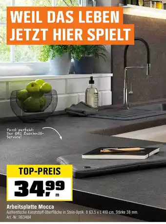 OBI Arbeitsplatte Mocca Angebot