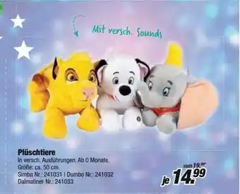 Rofu Kinderland Plüschtiere Angebot