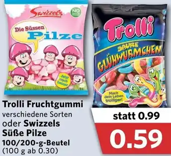 Combi Trolli Fruchtgummi oder Swizzels Süße Pilze 100/200g Beutel Angebot