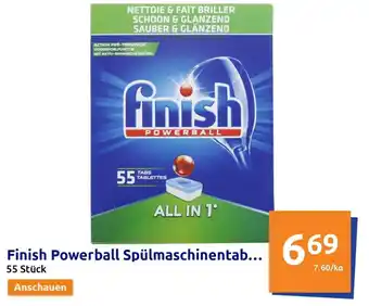 Action Finish Powerball Spülmaschinentabs All in 1, 55 Stück Angebot