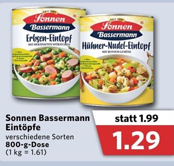 Combi Sonnen Bassermann Eintöpfe 800g Dose Angebot