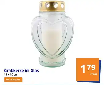 Action Grabkerze im Glas 18 x 10 cm Angebot