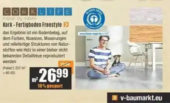 V Baumarkt Corklife kork - fertigboden freestyle Angebot