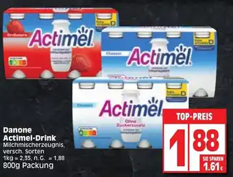 Edeka Danone Actimel Drink 800g Packung Angebot