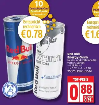 Edeka Red Bull Energy Drink 250 ml DPG Dose Angebot