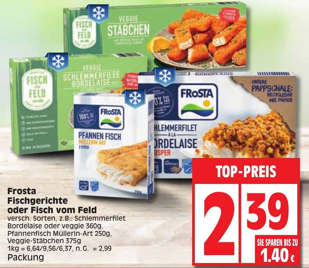 Frosta Fischgerichte oder Fisch vom Feld Angebot bei Edeka