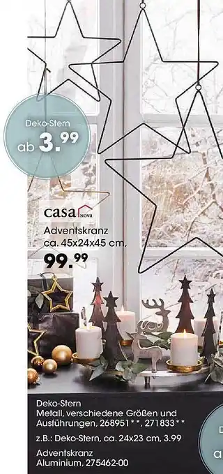 Möbel Martin Casa nova deko-stern oder adventskalender Angebot