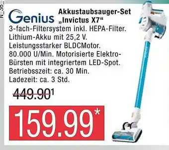 Marktkauf Genius akkustaubsauger-set „invictus x7“ Angebot