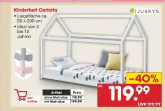 Netto Marken-Discount Kinderbett carlotta juskys Angebot