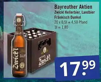 GetränkePartner Bayreuther aktien zwickl kellerbier, landbier fränkisch dunkel Angebot