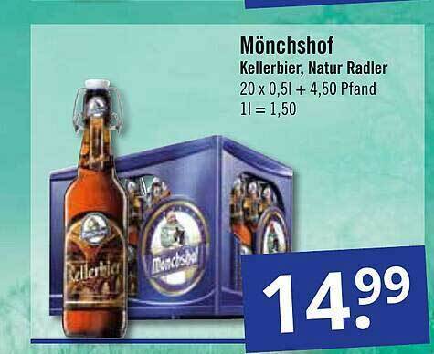 Mönchshof kellerbier, natur radler Angebot bei GetränkePartner